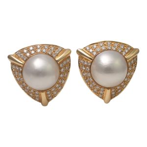Pearl and Diamond Earrings from Plaza Jewellery - image 1