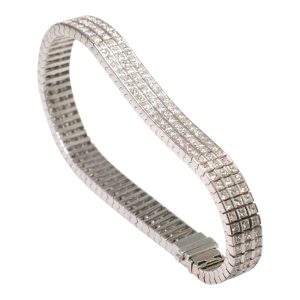 Triple Row Diamond Bracelet