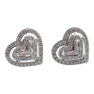 Theo Fennell Diamond Heart 18ct Gold Earrings