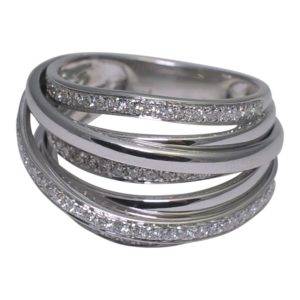 Diamond White Gold Multi Band Ring