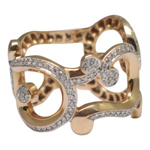 Fabergé Rose Gold Diamond Rococo Ring