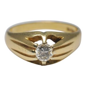 Gentleman's Single Stone Diamond Ring
