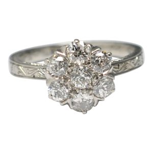 Diamond Cluster 18ct Gold Engagement Ring