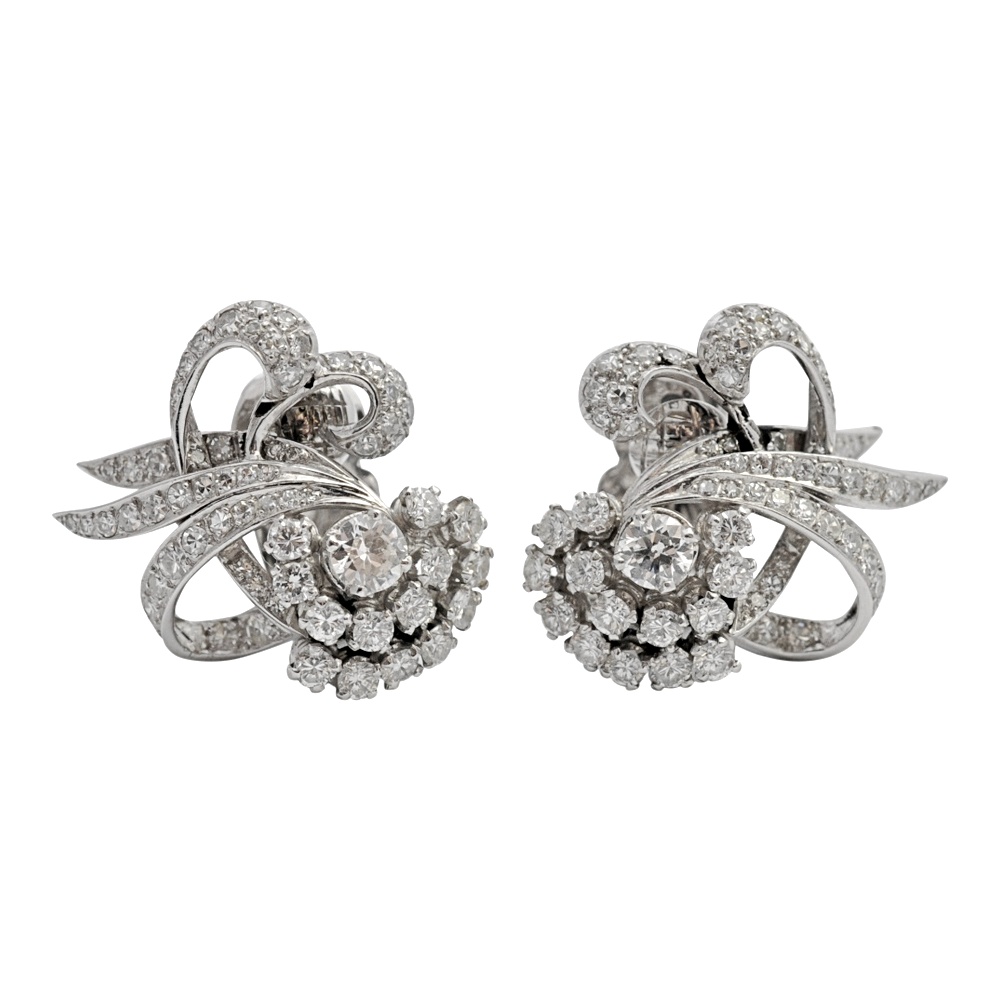 Platinum 0.50ct Diamond Solitaire Stud Earrings | Buy Online | Free Insured  UK Delivery