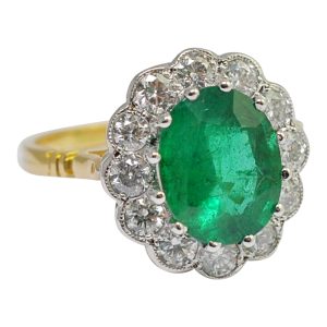 Emerald Diamond 18ct Gold Ring