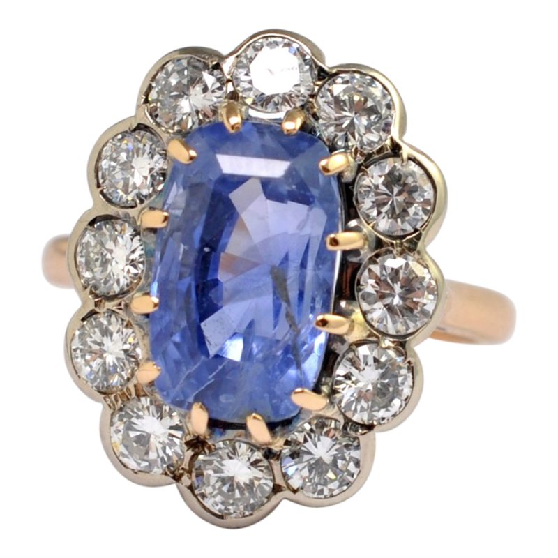 Sapphire Diamond 18ct Gold Ring