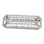 Mauboussin Hermes Art Deco Diamond Platinum Brooch