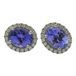 Tanzanite Diamond Gold Earrings