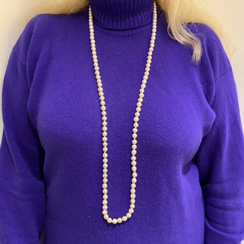 Long Cultured Pearl Necklace