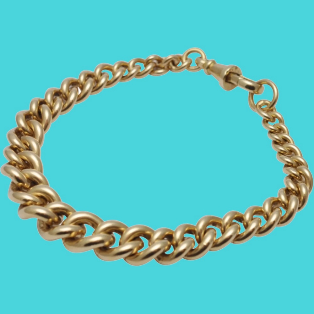 Antique Victorian 9ct Gold Curb Chain 