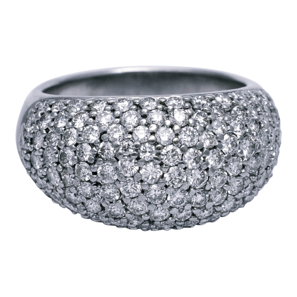 Diamond Gold Bombé Ring | Plaza Jewellery English Vintage Antique ...