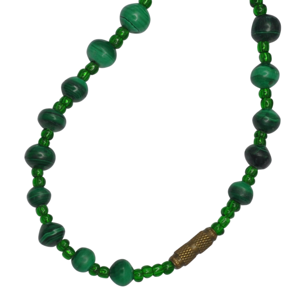 Antique Victorian Malachite Necklace 