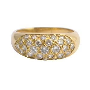 Diamond and 18ct Gold Band Ring