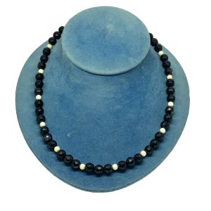 Blue Goldstone and Silver Necklace