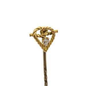 Victorian 15ct Gold Lovers Knot Cravat Pin