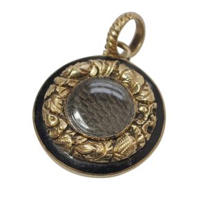 Victorian 15ct Gold Reversible Mourning Pendant