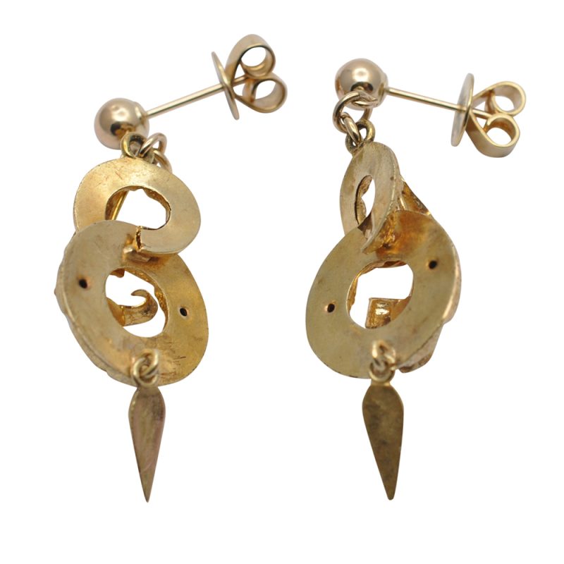 H066 66 VICTORIAN GOLD EARRINGS3