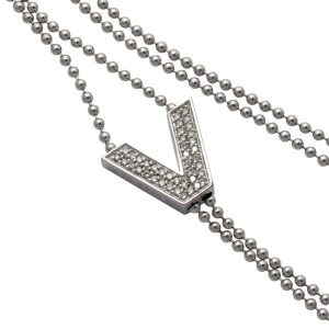 Versace V Divine Diamond 18ct Gold Necklace