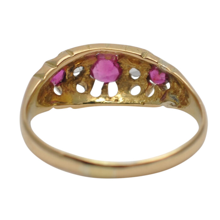 H066 79 ANTIQUE RUBY DIAMOND RING5