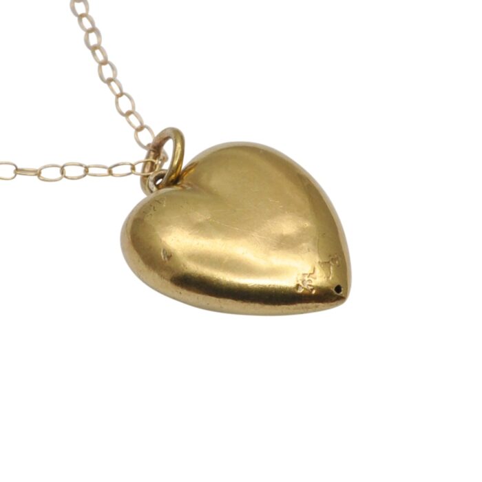 H066 82 ANTIQUE GOLD HEART PENDANT4