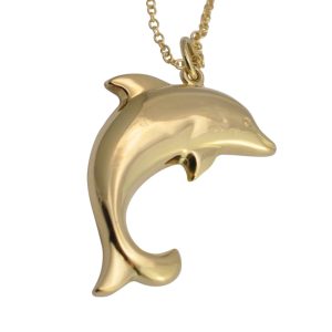 Dolphin 14 Carat Gold Pendant & Chain