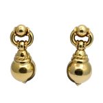 18 Carat Gold Ball Drop Earrings