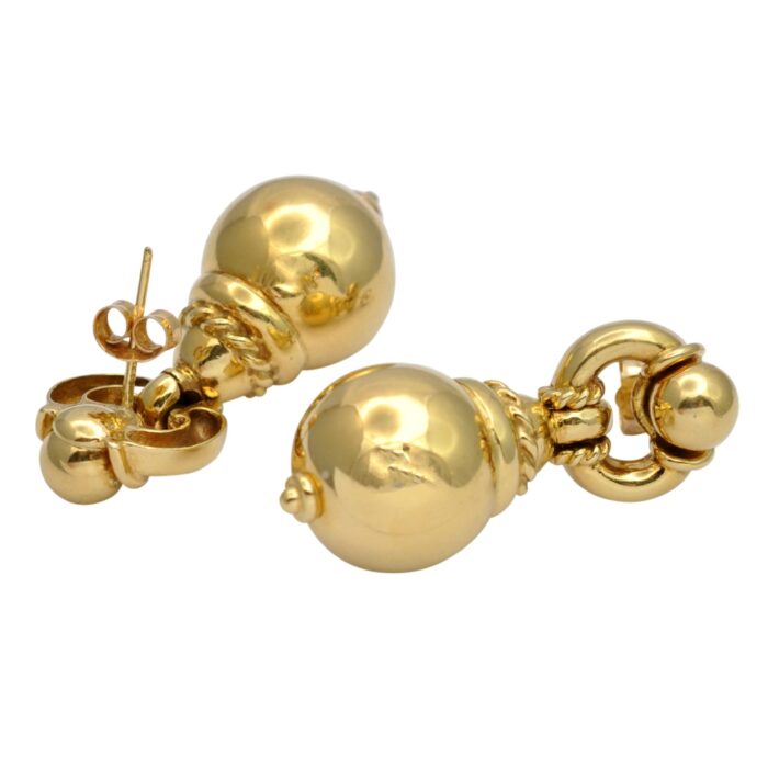 V1264 GOLD BALL DROP EARRINGS3
