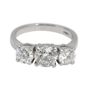 Diamond Trilogy Platinum Engagement Ring