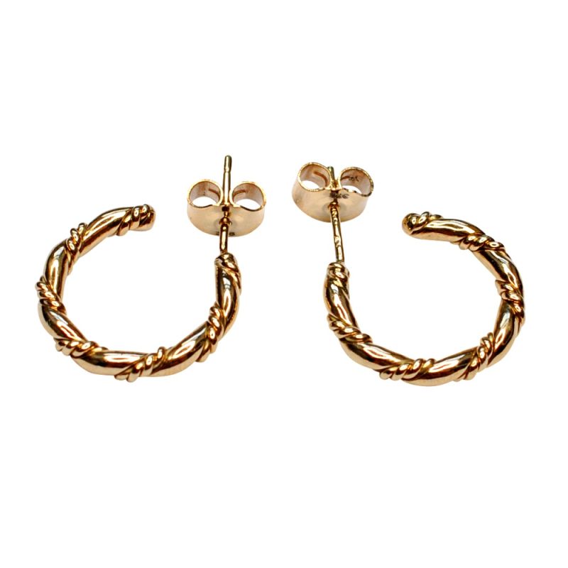 Vintage 9 Carat Gold Hoop Earrings