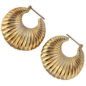 Vintage 9ct Gold Crescent Earrings