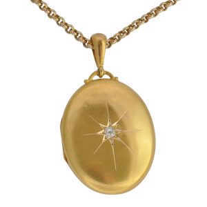 Anitique Victorian 18ct Gold Diamond Locket