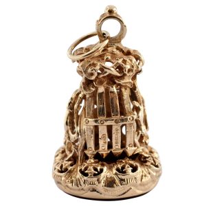 Antique Victorian Gold Heraldic Fob Seal