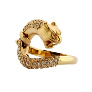 Diamond Gold Panther Ring