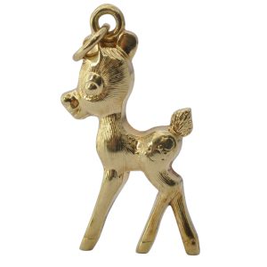 Vintage Gold Bambi Charm