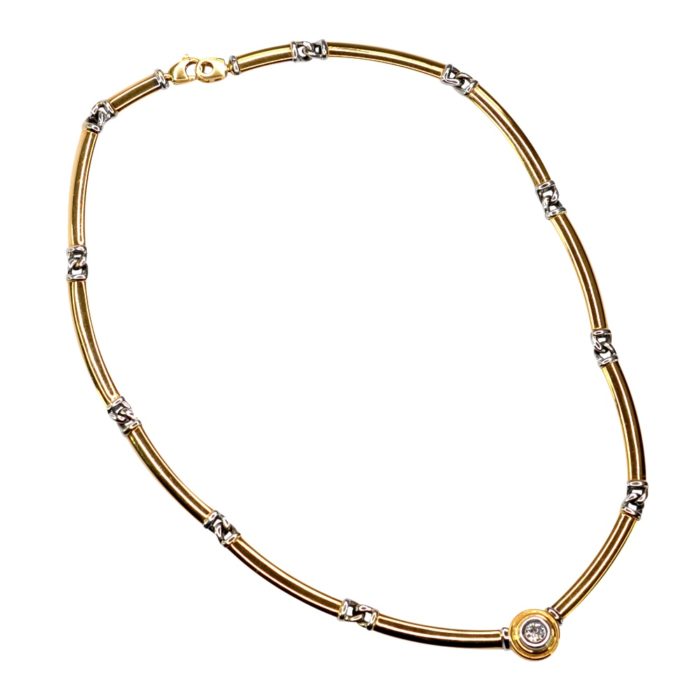 Vintage 18ct Gold Diamond Necklace