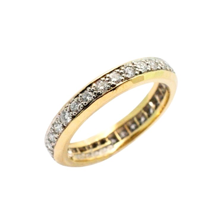 L014 DIAMOND YELLOW GOLD ETERNITY RING6