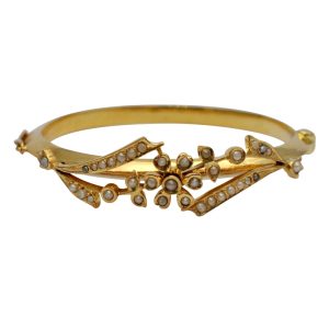 Antique Victorian Gold Pearl Bracelet