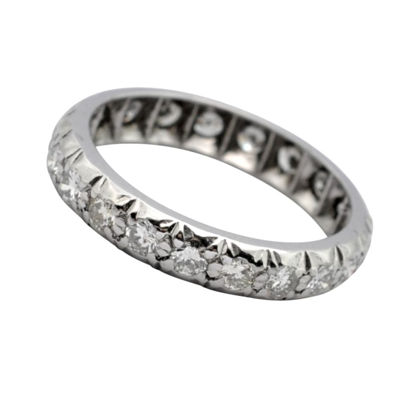 Vintage Diamond 18ct White Gold Eternity Ring