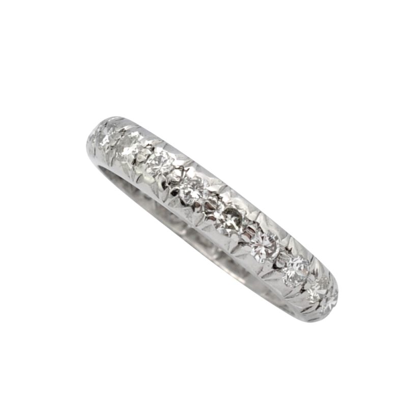 Vintage Diamond 18ct White Gold Eternity Ring