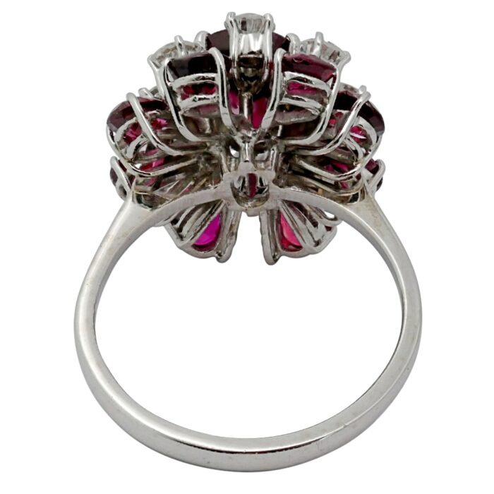 Vintage Ruby Diamond Cocktail Ring
