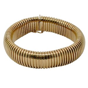 Vintage 9ct Gold Gaspipe Bracelet