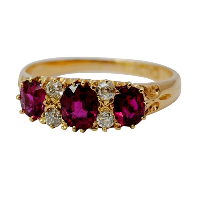 Antique Victorian Ruby and Diamond Ring