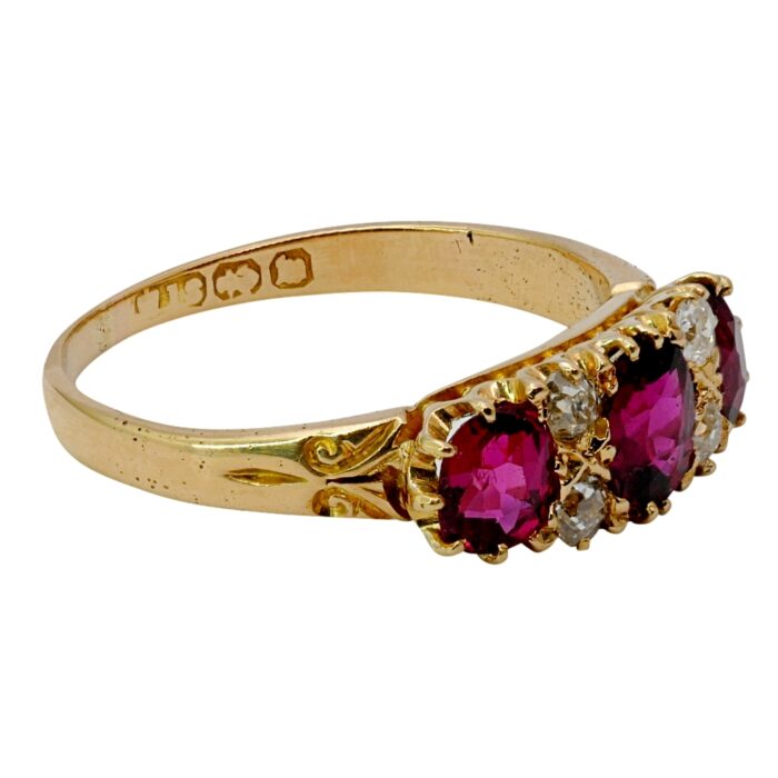 Antique Victorian Ruby and Diamond Ring