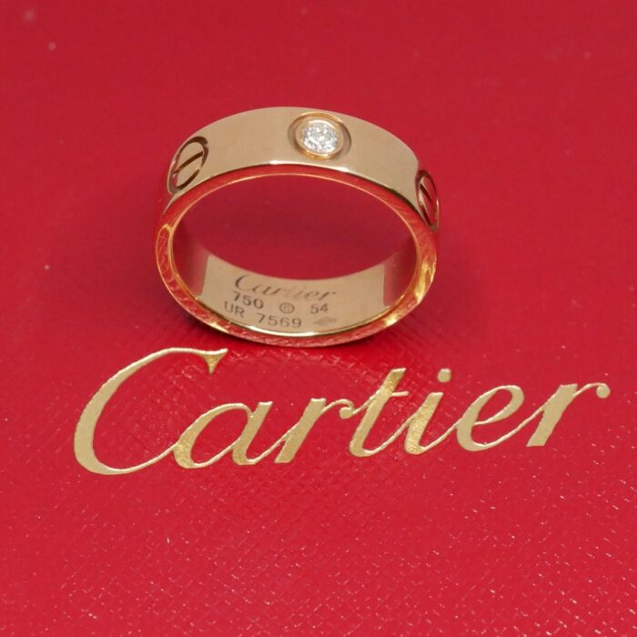 Cartier Rose Gold 1 Diamond Love Ring
