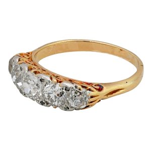 Antique Victorian 5 Stone Diamond Ring