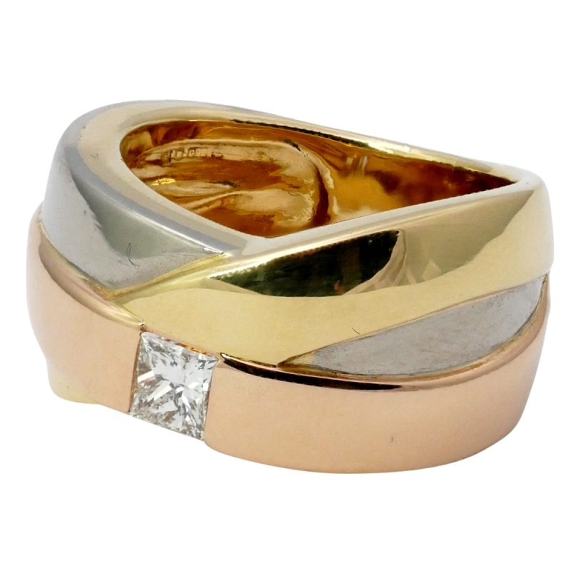 Boodles 3 Colour Gold Diamond Ring