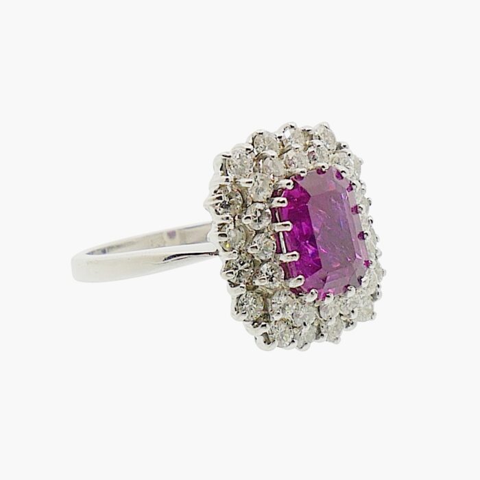 Vintage Unheated Pink Sapphire Ring