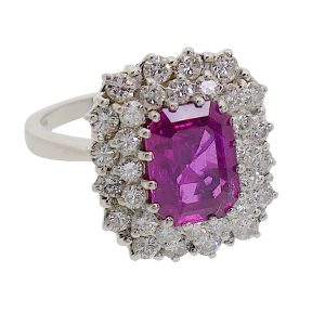 Vintage Unheated Pink Sapphire Ring
