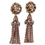 Retro Gold Diamond Ear Pendants