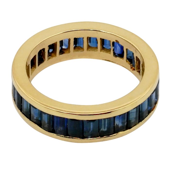 Vintage Baguette Sapphire Eternity Ring